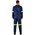 Cast Premium 100% Cotton Denim Jacket - Reflective Arms - Yellow Tape