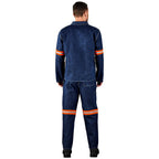 Cast Premium 100% Cotton Denim Jacket - Reflective Arms - Orange Tape