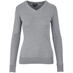 Ladies Long Sleeve Peru V-Neck Jersey - Grey
