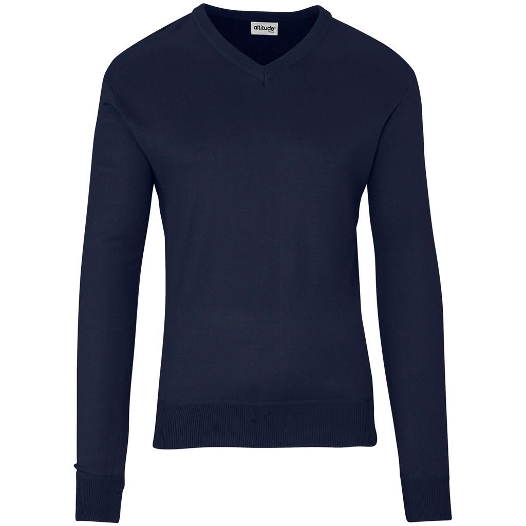 Mens Long Sleeve Peru V-Neck Jersey - Navy