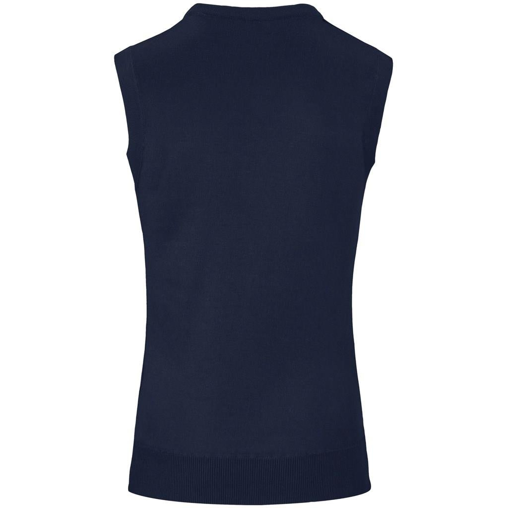 Mens Sleeveless Peru V-Neck Jersey - Navy