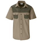 Mens Short Sleeve Serengeti 2-Tone Bush Shirt