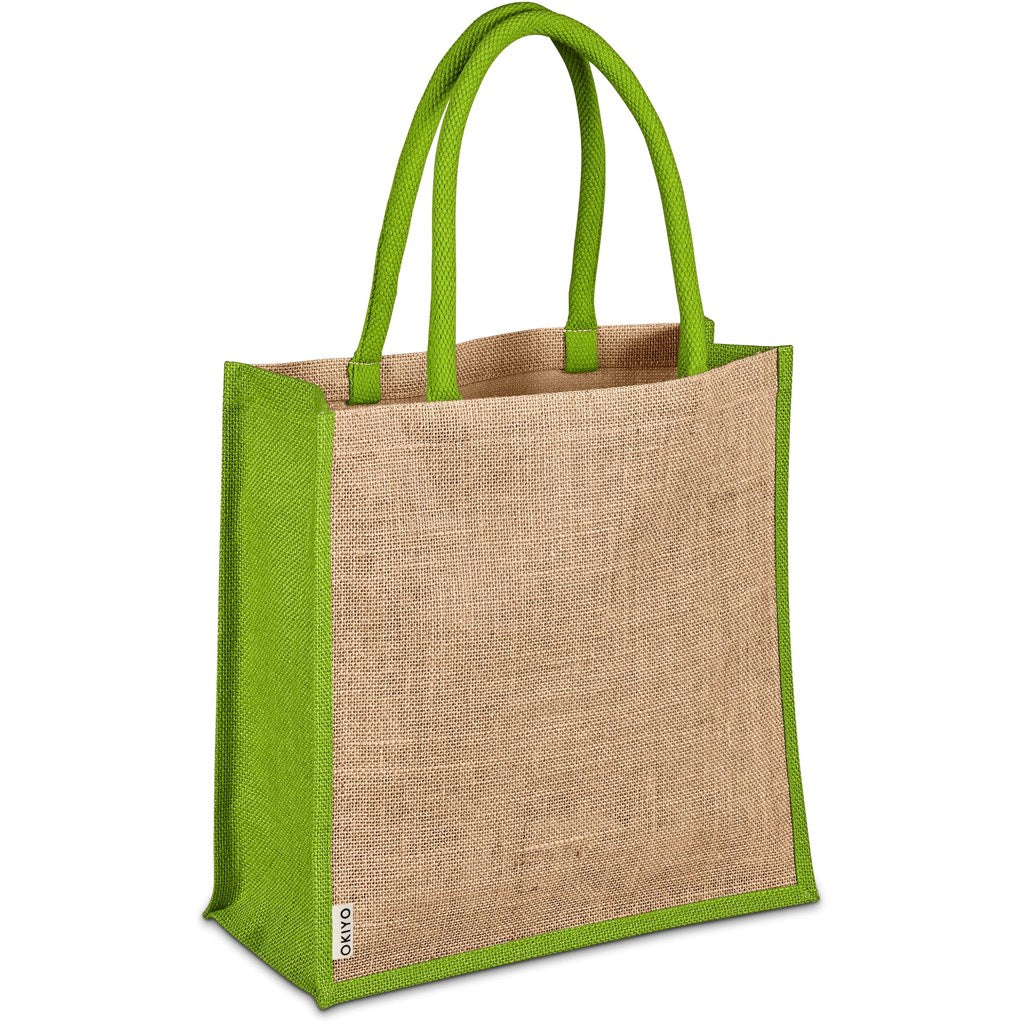 Okiyo Okinawa Jute Tote - Lime