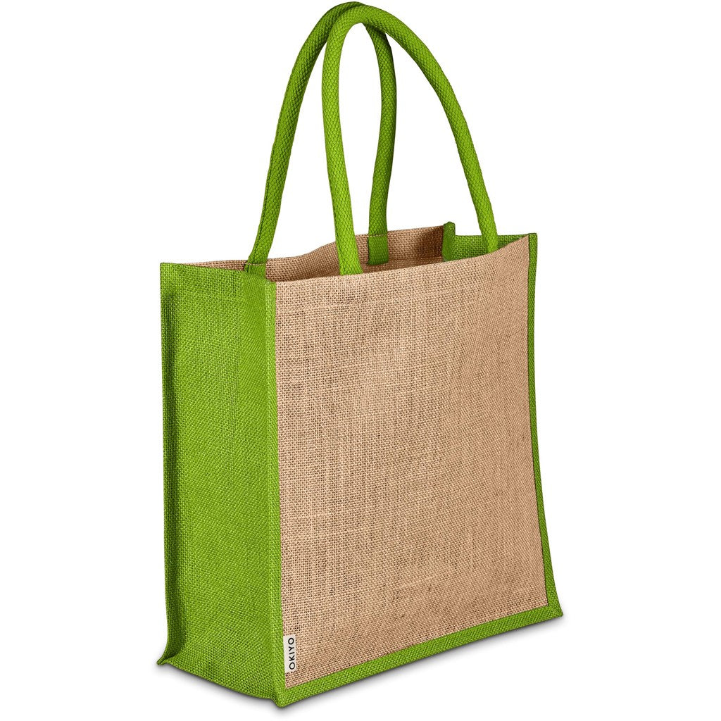 Okiyo Okinawa Jute Tote - Lime