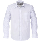 Mens Long Sleeve Manhattan Striped Shirt - White Navy