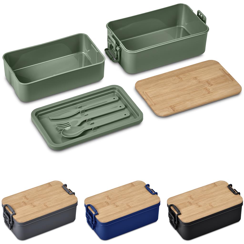 Urban Terrain Lakeside Double Layer Lunch Box & Cutlery Set