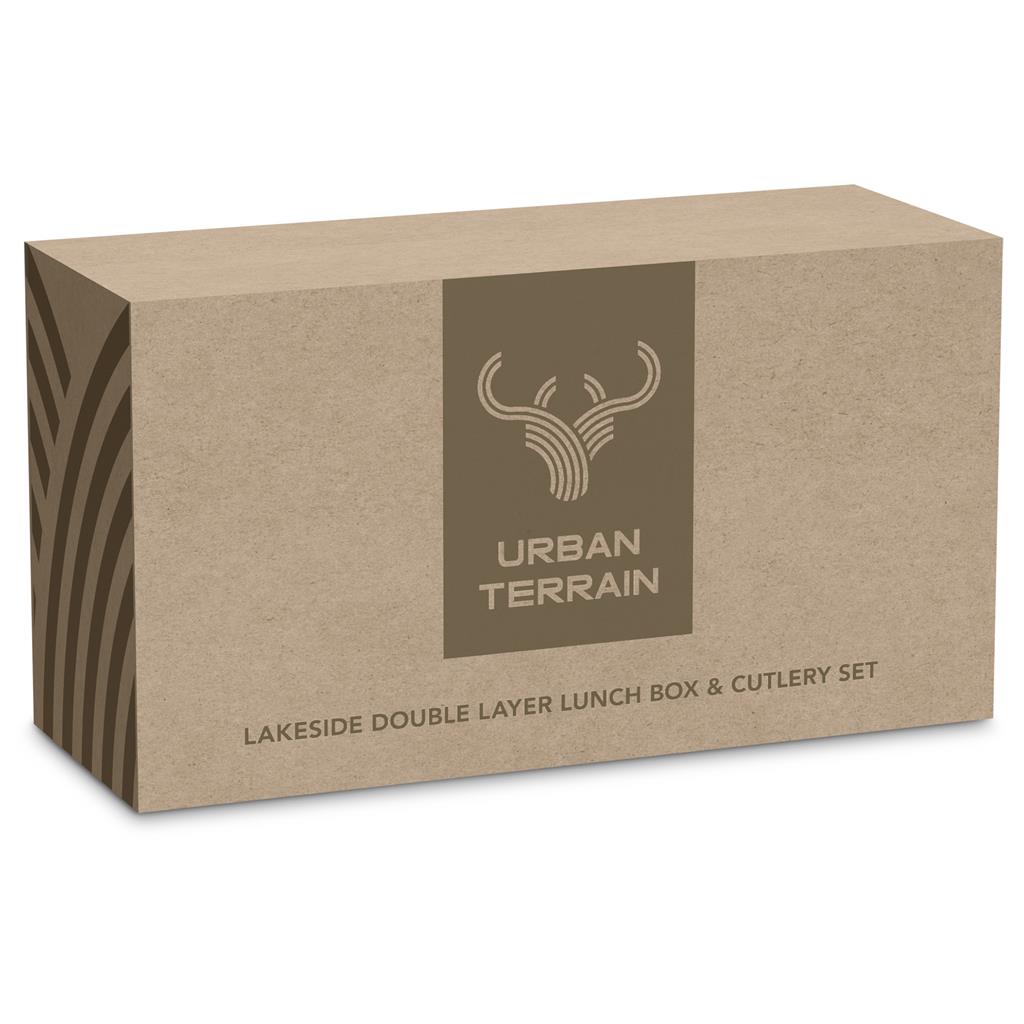 Urban Terrain Lakeside Double Layer Lunch Box & Cutlery Set