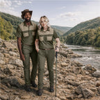 Ladies Short Sleeve Serengeti 2-Tone Bush Shirt
