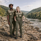 Ladies Short Sleeve Serengeti 2-Tone Bush Shirt