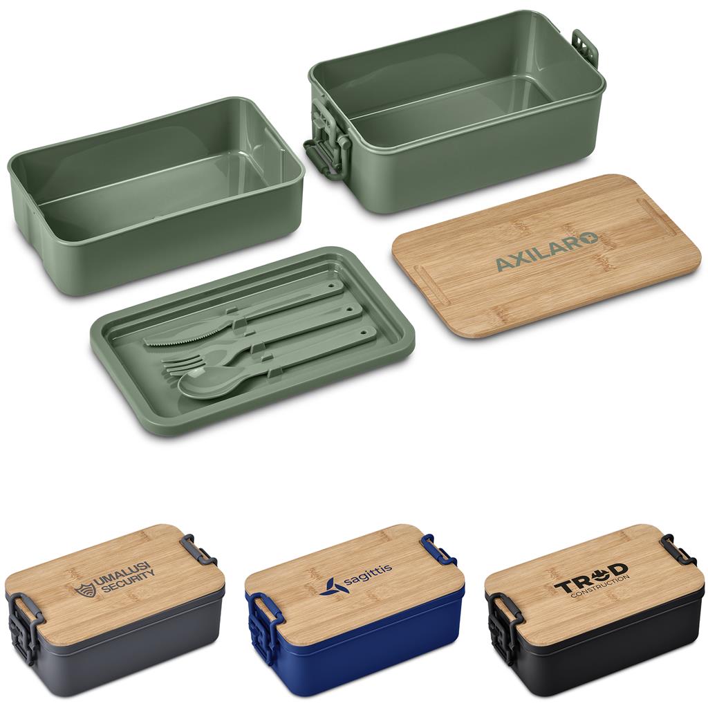 Urban Terrain Lakeside Double Layer Lunch Box & Cutlery Set