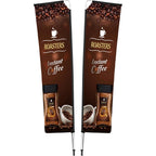 Legend 3M Sublimated Telescopic Double-Sided Flying Banner - 1 complete unit