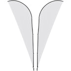 Legend 4M Sublimated Sharkfin Double-Sided Flying Banner - 1 complete unit