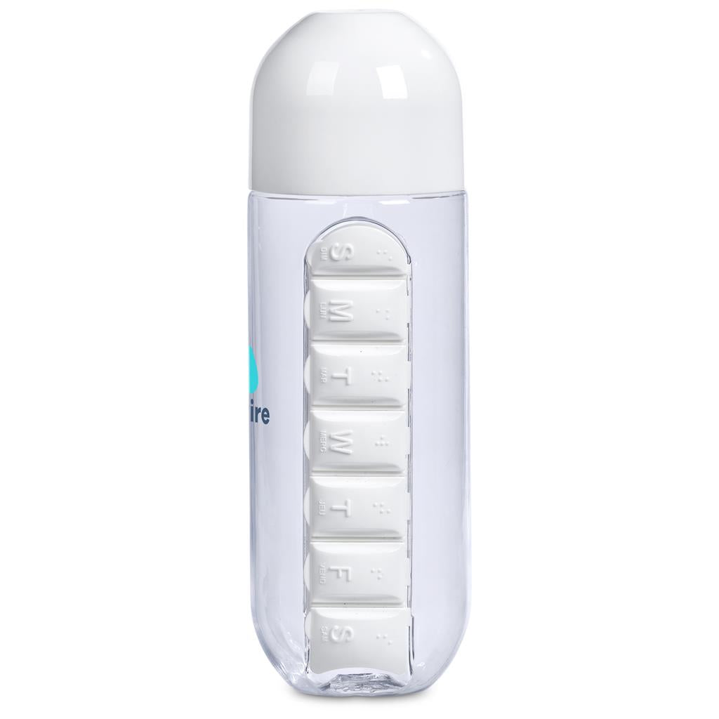 Altitude Vita-Stream Pill Box Plastic Water Bottle - 600ml