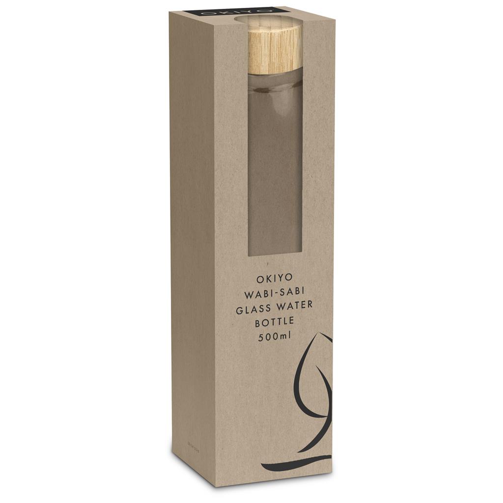Okiyo Wabi-Sabi Glass Water Bottle - 500ml