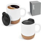 Serendipio Sienna Cork & Ceramic Sublimation Coffee Mug - 340ml