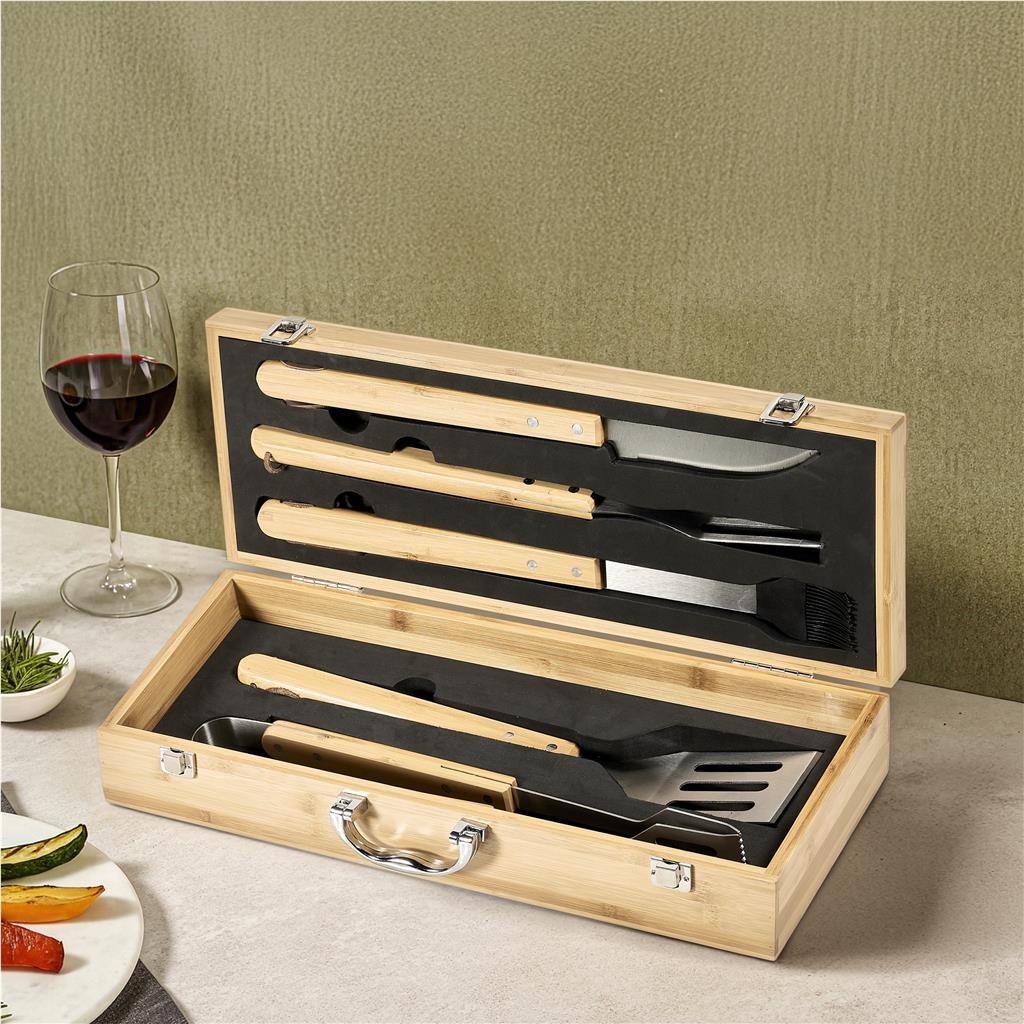 Okiyo Yakiniku Bamboo 5-Piece Braai Set