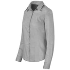 Ladies Long Sleeve Taylor Shirt - Grey
