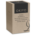 Okiyo Hakka Bamboo & Recycled Aluminium Wireless Charging Phone Stand