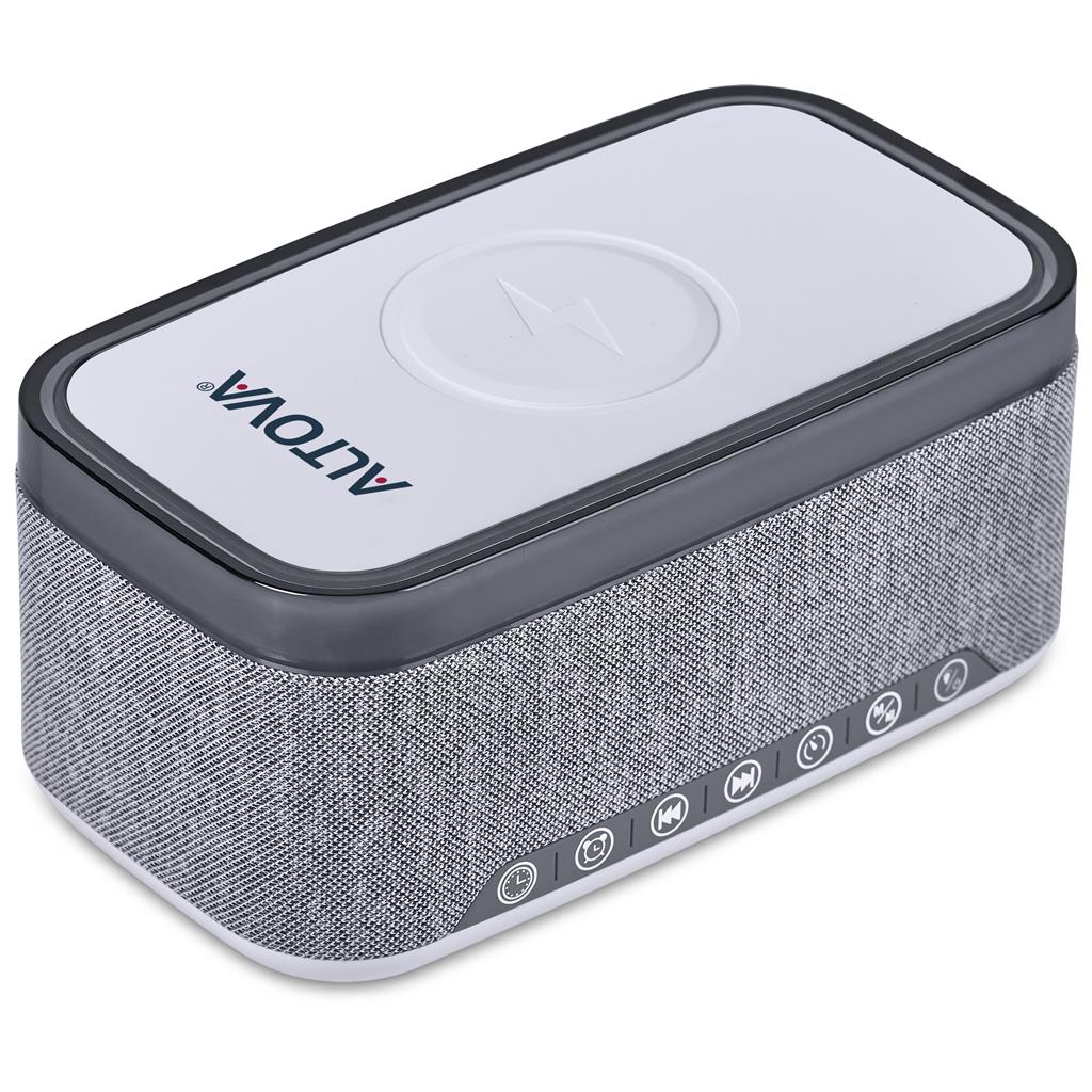 Serendipio Cumberland 10W Bluetooth Speaker Wireless Charger & Clock