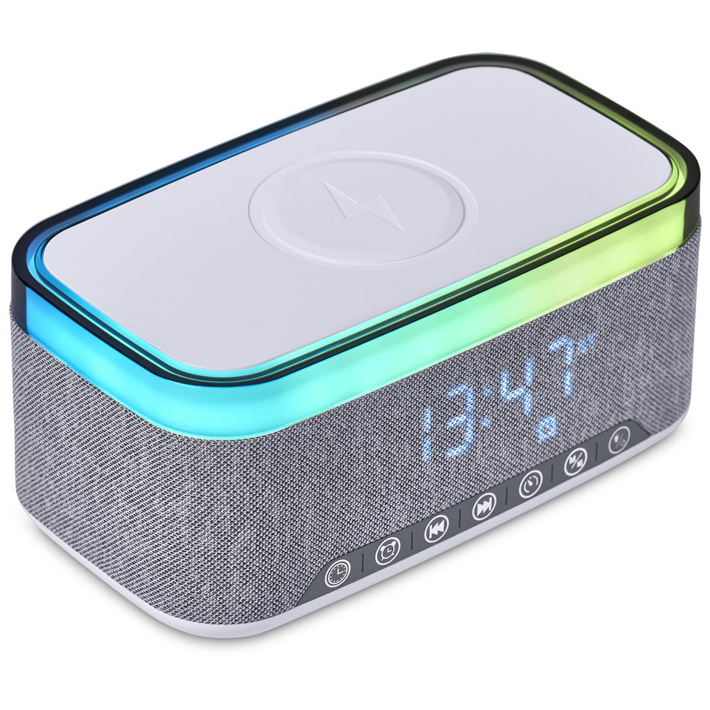 Serendipio Cumberland 10W Bluetooth Speaker Wireless Charger & Clock