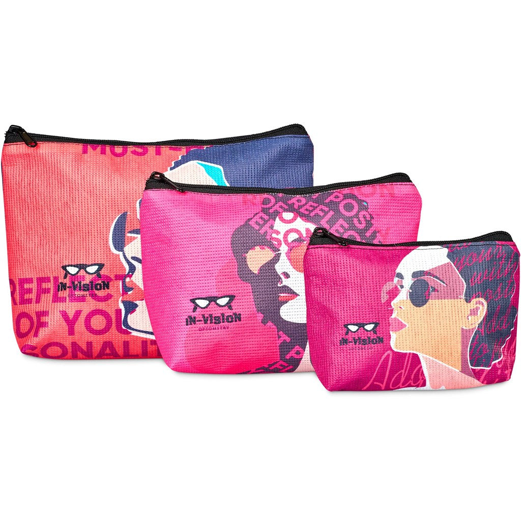 Pre-Printed Sample Hoppla Leanne Recycled PET Stitch-Bond Midi Toiletry Bag