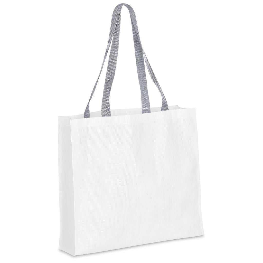 Pre-Printed Sample Hoppla Footloose RPET Stitch-Bond Shopper