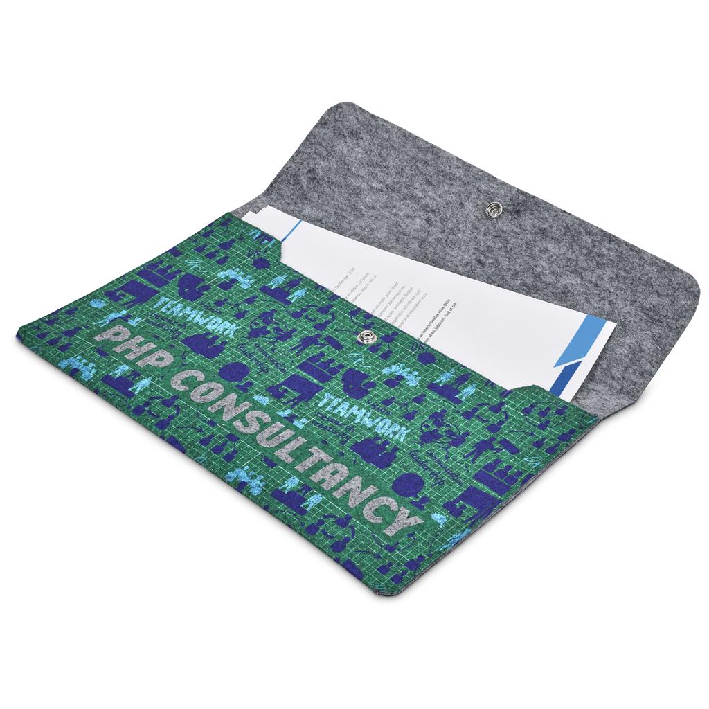 Pre-Printed Sample Hoppla Revo RPET Felt Document Holder