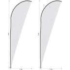 Legend 4m Sublimated Sharkfin Flying Banner Skin - Set Of 2 (Excludes Hardware)