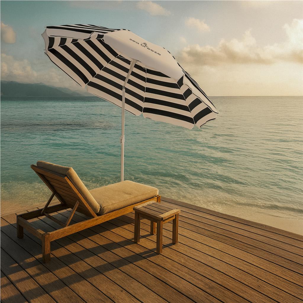 Serendipio Tanereef Stripe Beach Umbrella