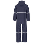 Light Duty Tornado  Hi-Viz Reflective  Rubberised Rainsuit - Navy