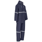 Light Duty Tornado  Hi-Viz Reflective  Rubberised Rainsuit - Navy