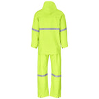 Light Duty Tornado  Hi-Viz Reflective  Rubberised Rainsuit - Yellow
