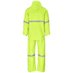 Light Duty Tornado  Hi-Viz Reflective  Rubberised Rainsuit - Yellow